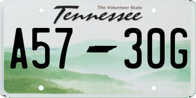 TN license plate A5730G