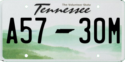 TN license plate A5730M