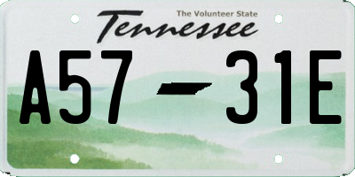 TN license plate A5731E
