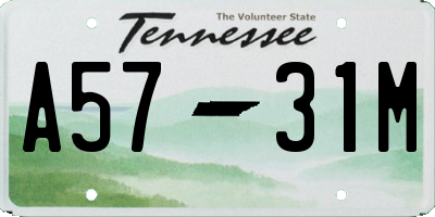 TN license plate A5731M