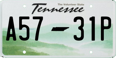 TN license plate A5731P