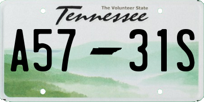TN license plate A5731S