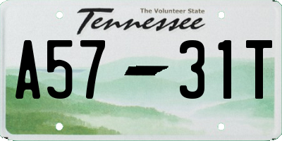 TN license plate A5731T