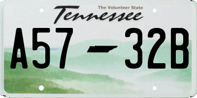 TN license plate A5732B