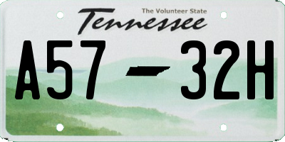 TN license plate A5732H