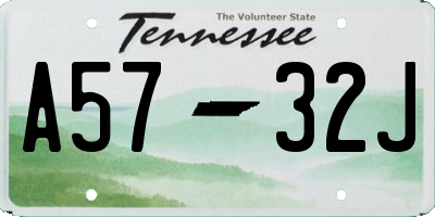 TN license plate A5732J