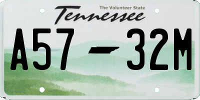 TN license plate A5732M