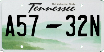 TN license plate A5732N