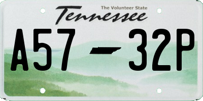 TN license plate A5732P
