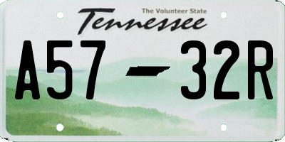 TN license plate A5732R