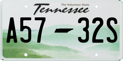 TN license plate A5732S