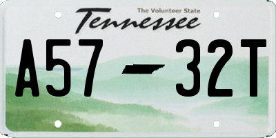 TN license plate A5732T