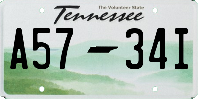 TN license plate A5734I