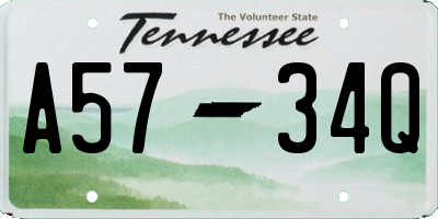 TN license plate A5734Q