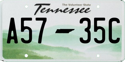 TN license plate A5735C