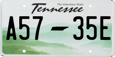TN license plate A5735E