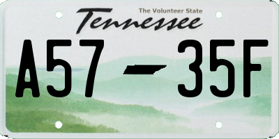 TN license plate A5735F