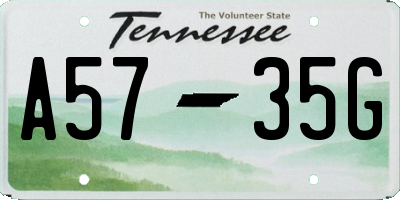 TN license plate A5735G