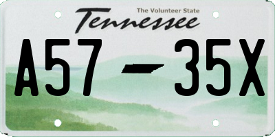 TN license plate A5735X
