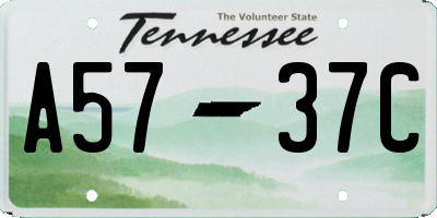 TN license plate A5737C