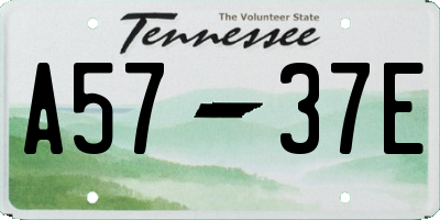 TN license plate A5737E