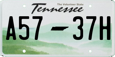 TN license plate A5737H