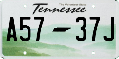TN license plate A5737J