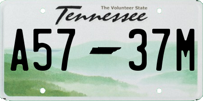 TN license plate A5737M