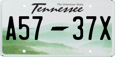 TN license plate A5737X