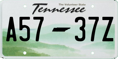 TN license plate A5737Z