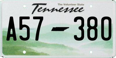 TN license plate A5738O