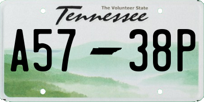 TN license plate A5738P