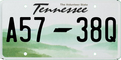 TN license plate A5738Q
