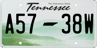 TN license plate A5738W