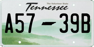 TN license plate A5739B