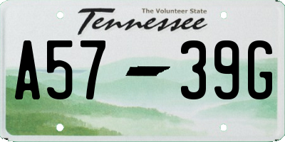 TN license plate A5739G