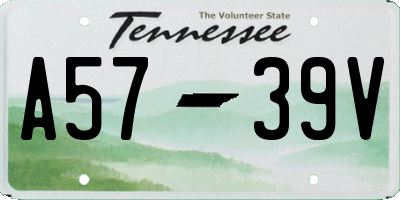 TN license plate A5739V