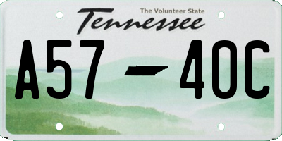 TN license plate A5740C