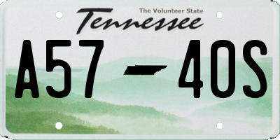 TN license plate A5740S