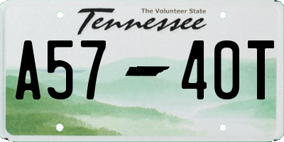 TN license plate A5740T