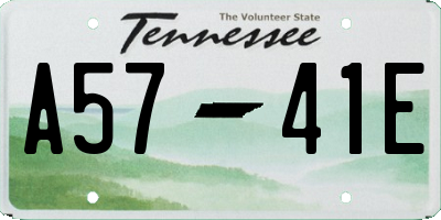 TN license plate A5741E