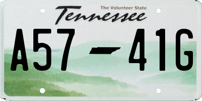 TN license plate A5741G