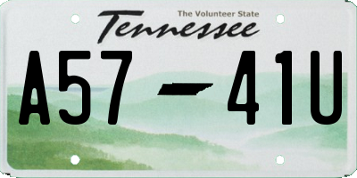TN license plate A5741U