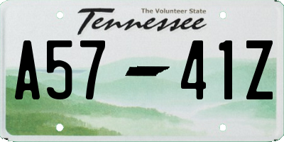 TN license plate A5741Z
