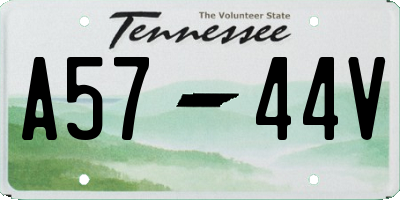 TN license plate A5744V