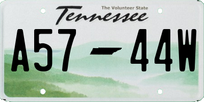 TN license plate A5744W