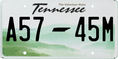 TN license plate A5745M
