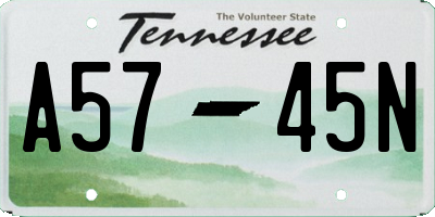 TN license plate A5745N