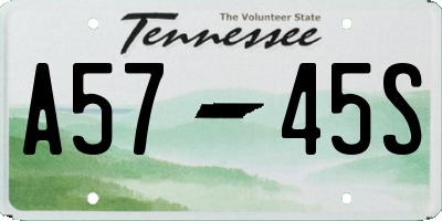 TN license plate A5745S