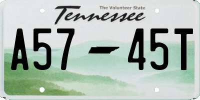 TN license plate A5745T
